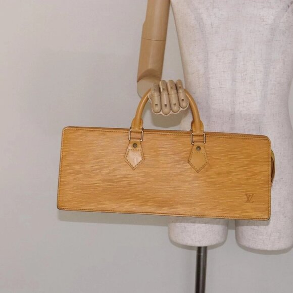 LOUIS VUITTON Epi Sac Triangle Hand Bag Yellow M52099 LV Auth BA5251 - Picture 1 of 16